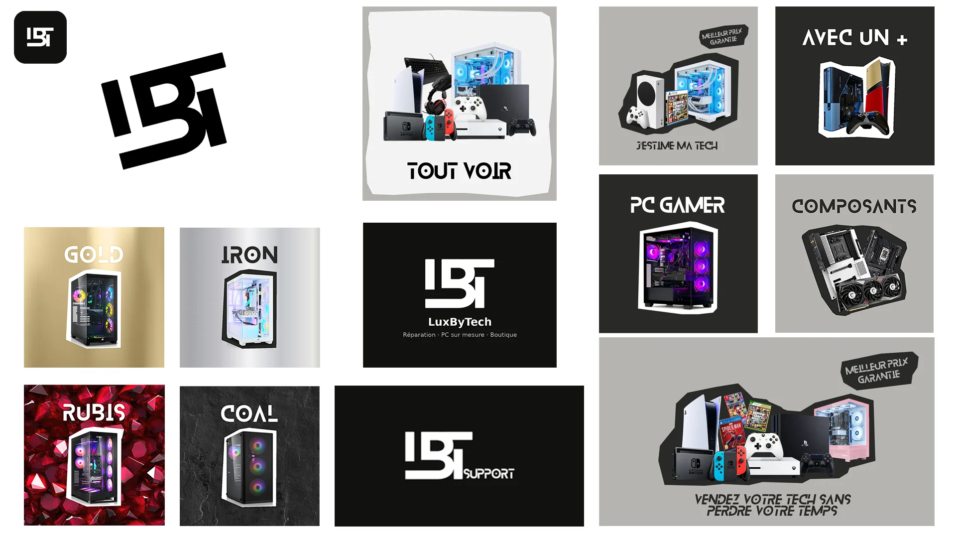 Grille élément graphique créer pour LuxByTech